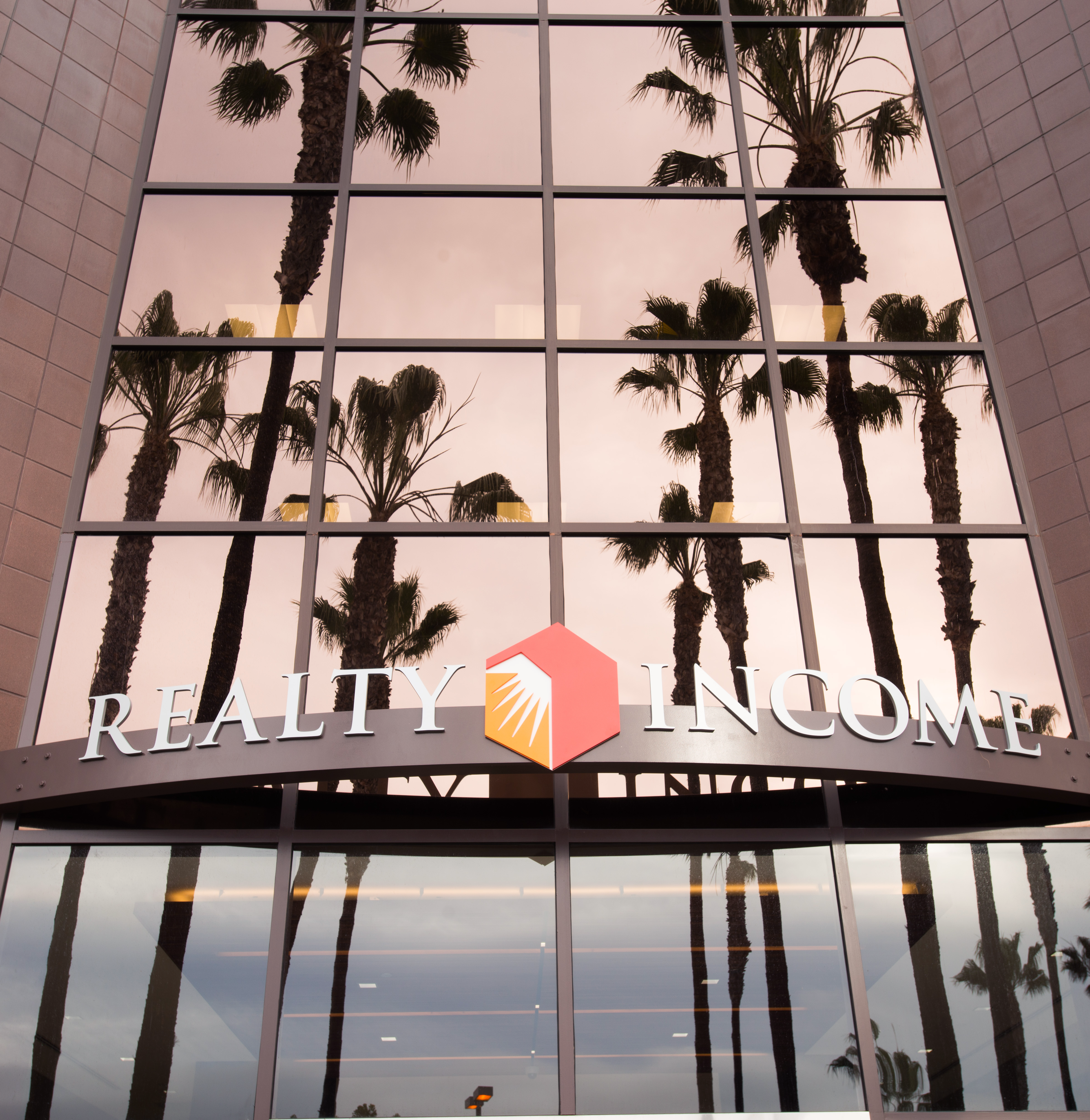 The front entrance of Realty Income's office. 