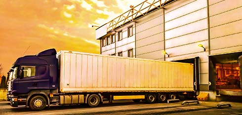 Truck at loading dock