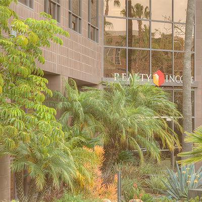 The outside of Realty Income's corporate headquarters.