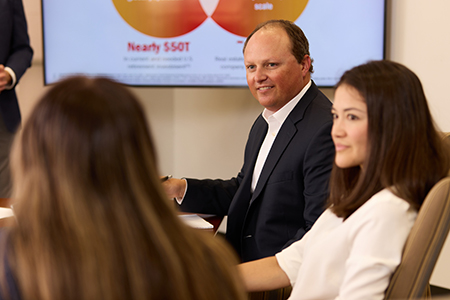 Team members in a meeting