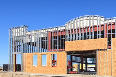 Retail building under construction