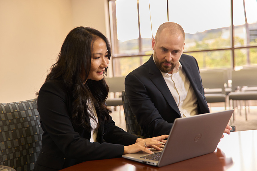Team members in a meeting