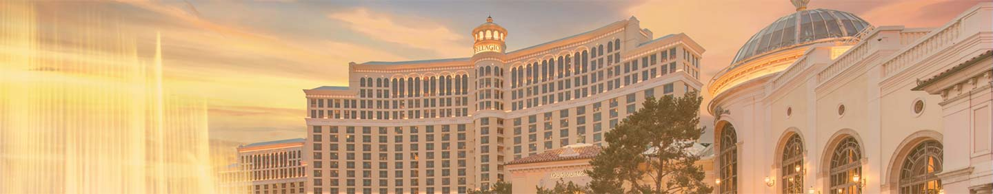 The Bellagio Las Vegas property and fountains.