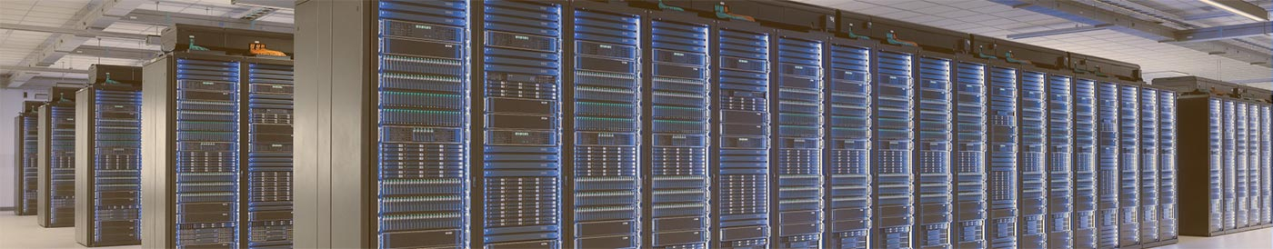 Inside a data center property.